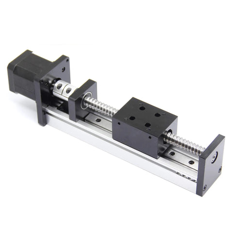 100mm Travel Linear Stage Actuator With SFU1204 Ball Screw And Square Rails, NEMA17 Stepper Motor, DIY CNC Router X Y Z Axis Kit