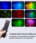 Remote with 8 nebula modes for Star Projector Galaxy Night Light With Nebula Effects And Green Stars, Remote And Timer, Ceiling LED Lamp