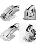 10 Pack No-Drill Door Spring Soft Close Hinges For Cabinets And Furniture, Hydraulic Soft Closer Hinges With Screws, 4 Inch, Cold Rolled Steel