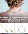 Stainless Steel Necklace Extenders Set In Gold And Silver Finishes, 10 Pieces, Five Length Options From Two Inch To Three Inch With Lobster Clasps