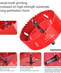 Beast Mode Bi Metal 4 Inch Hole Saw With Arbor And Pilot Bit for fast clean cuts, detailed view of HSS teeth and pilot bit