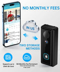 5MP Wireless Doorbell Camera No Monthly Fee Smart WiFi Video Doorbell with mobile app view and storage options