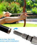 12 Pack 100 Grain Archery Field Points For Five Sixteenth Inch Arrows, screw-in carbon steel field tip with recurve bow