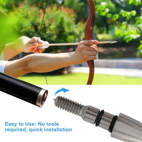 12 Pack 100 Grain Archery Field Points For Five Sixteenth Inch Arrows, screw-in carbon steel field tip with recurve bow