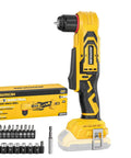 Brushless Right Angle Drill With Bright Led Work Light And Variable Speed Control Compatible With Dewalt 20v Max Batteries.