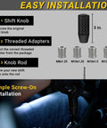 Sick Carbon Fiber Shift Knob With 4 Metal Threaded Adapters For 4 5 6 Speed Manual And Buttonless Automatic Transmissions installation guide