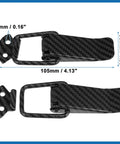 Universal Car Bumper Security Hook Locks Quick Release Clips carbon fiber pattern 105x33mm shown in close-up.