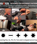 Huge Hit 33 in 1 Magnetic Screwdriver Set With Multi Bit Ratcheting Tool, Ergonomic T Handle Driver Featuring Long And Short Bits For PH Torx Hex PZ And More Ultimate Handyman Kit. 33-bit kit for home repairs and furniture assembly.