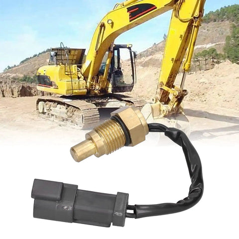 Tough As Nails Water Temperature Sensor For Excavators - High Performance Replacement Part For CAT E320C - Steel Shell And Nylon Wire, Weather Ready, Easy Install, 1 Unit brass sensor with black wire for excavator coolant monitoring