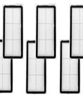 Replacement HEPA Filter Set For Qrevo S Curve Pro Plus MaxV Edge Robotic Vacuum Cleaners, 6 high efficiency filters displayed
