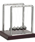 Five Ball Newton's Cradle Desk Toy For Gravity Demonstrations And Stress Relief, Classic Kinetic Balance Balls In Red