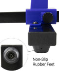 Close-up of adjustable circuit board clamping kit with non-slip rubber feet, showing durable metal base and grip adjustment.