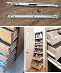 Heavy Duty Roller Drawer Slides Hella Smooth Telescopic Cabinet Runners Bottom Mount Steel Tracks Built Tough glides and installs in kitchen storage.