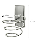Hair Dryer Holder With Heavy Duty Adhesive Strips Satin Nickel Finish Holds Up To 3 Lb No Tools Required Waterproof Strips