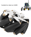 4 Piece 48mm Steel Mecanum Wheels Set For Robot Cars And RC Models, Left And Right Omni Wheels With 8 TPR Rollers Each