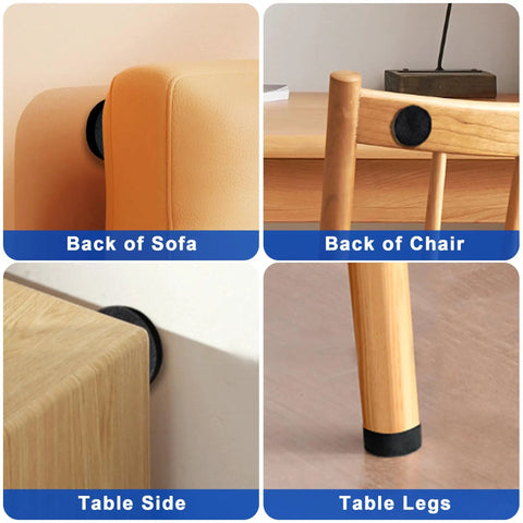 30 Pack Self Adhesive Headboard Stoppers And Bed Bumpers Crafted From Premium High Density Eva Foam on furniture edges to prevent damage.