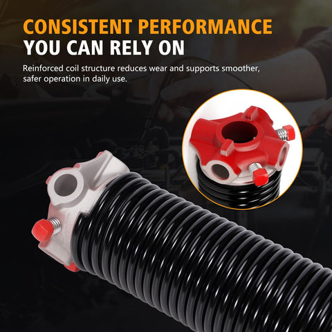 Close-up of Heavy Duty Ramp Door Spring Kit For 6 Foot Wide Cargo Trailers With 60 Lb Torsion Spring, Cables And Drums, showing coil structure.