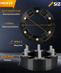 Beefed Up 2 Inch Wheel Spacers Kit For 6x5.5 Bolt Pattern Trucks And SUVs Including Silverado Sierra Tahoe Yukon Ram 1500