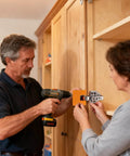 Using Magnetic Hinge Jig With Precise Adjustable Clamps For Cabinet Doors Panels Drawers And Deck Installations No Drill