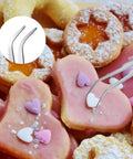 Top Shelf 14 Piece Fondant Cake Decorating Kit Featuring Hella Durable Scribe Brushes Sugar Stir Needles And Precision Baking Tweezers for placing tiny decorations on cookies.