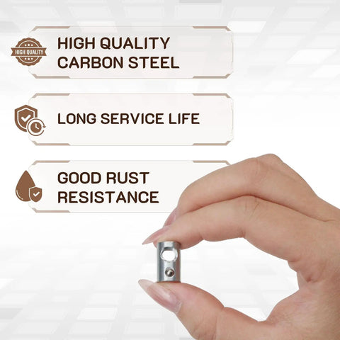 Hand holding M6 X 1.0 T Slot Nut With Spring Ball Loaded, Carbon Steel, highlighting quality and durability features.
