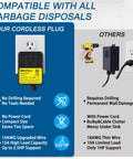 Comparison of garbage disposal air switch kits, highlighting cordless plug and UL-listed features for easy installation.