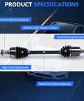 Front CV Axle Shaft Set for Honda Accord 2009-2017 2.4L FWD EX LX EX-L SE Auto CVT Manual Pair, Also Fits Acura TSX 2009-2013 details