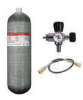 Carbon Fiber Air Tank 4.7L 4500 PSI with PCP Filling Regulator Valve for PCP Air Rifles Scuba Gear M18x1.5-6H Thread Empty Bottle