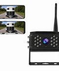 Dead Simple Wireless Backup Camera For Truck RV Trailer With AI Blind Spot Monitoring No Wiring Required Rock Solid 985 FT WiFi Range showing HD screen display.