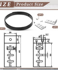 Straight Shooter Drawer Repair Kit With Six Heavy Duty Support Brackets And Commercial Screws To Solidify Loose Drawers And Upgrade Cabinetry Right Away product size and components diagram.