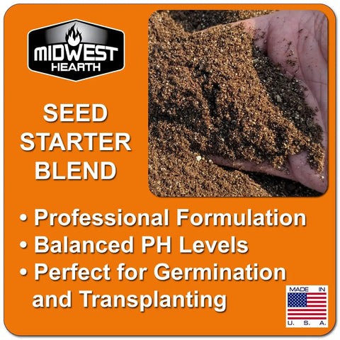 Seed Starter Potting Soil Mix For Germination And Seedling Growth Easy No Fuss Ready To Use With Great Aeration And Moisture Retention Made In USA 4 Dry Quarts