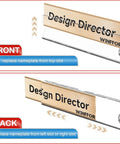 Clear Acrylic Name Plates With Adhesive Tapes Five Pack For Doors And Walls 2x8 Horizontal Name Plate Holder office view