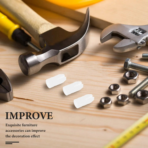 Heavy Duty Drywall Anchors Kit 300 Pcs Plastic Wall Expansion Anchors with tools on wooden surface