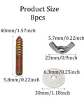 Sizes of 8 Pack 1/4-20 X 1-1/2 Inch Hanger Bolts With Wing Nuts And Flat Washers For Furniture Assembly And Wood Joints