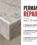 Epoxy Countertop Repair Kit For Granite Marble Porcelain Quartz And Tile Chips Cracks Rebuild Missing Pieces Dry In 29 Minutes Tintable