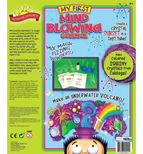 Hands-On Mind Blowing Science Kit for Kids, 20 Experiments to Explore Chemistry and STEM, Multicolor Set packaging
