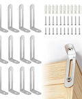 Ultra Sturdy Anti Tip Furniture Anchors Built From Heavy Steel Supports Up To 450 Lbs securing tall dressers, includes 12 wall mounts and screws.