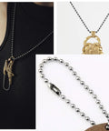 10 Feet Beaded Ball Chain 4.5mm Stainless Steel Bead Pull Chain Extension With 12 Connectors in jewelry use and close-ups
