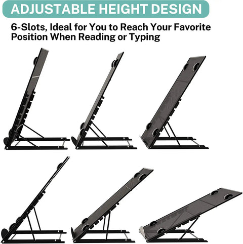 Desktop Document Holder For Typing And Hands Free Reading Foldable Paper Stand showcasing adjustable viewing angles.
