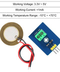 12Pcs Piezo Vibration Sensor Module For Arduino Diy Kit 3.3V Or 5V Analog Ceramic Piezo Element Board, 30mm x 23mm
