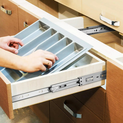 Heavy Duty 10 Inch Full Extension Drawer Slides Made From 304 Stainless Steel, 1 Pair in kitchen cabinet installation