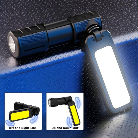 Rechargeable 5000 Lumen Magnetic Work Light With 180 Degree Swivel All Weather Design Long Life Battery Hands Free Ideal