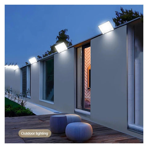JUDYSSY High Brightness Led Flood Light 50W 100W 200W Ac85-265 Waterproof Ip66 Reflector Floodlight Spotlight illuminating outdoor wall.