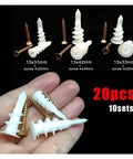 Self Drilling Wall Anchor Kit 100 Pieces With Tapping Screws For Drywall And Hollow Walls, Tool Free Mounting, visible sets
