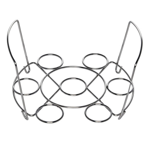 Stainless Steel Wire Egg Racks Set Of 2 for 6 Quart And 8 Quart Cookers Holds 7 Eggs Per Rack Stackable for 14 Eggs