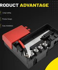 Straight Bolt On Fuse Distribution Block For Chevy Silverado Tahoe Suburban And Gmc Sierra Yukon Cadillac Escalade Solid Build Replaces 84354716 22985570 with red cover and metal connectors