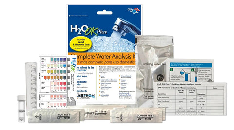 H2O OK Plus Complete Water Analysis Kit With 23 Tests For Chlorine Hardness Iron PH Total Alkalinity Copper Nitrates Nitrites