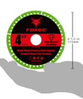 FOXBC 4-1/2 in multi-material cut-off disc for angle grinders, 7/8 in arbor; 3-pack
