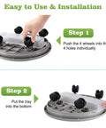 Installation steps for Rolling Plant Caddy With Drainage Tray Set Of 3 For Heavy Duty Planters 13 Inch Diameter with caster wheels
