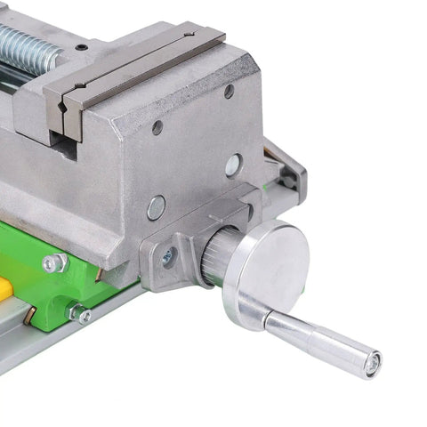 Ycauty Cross Slide Drill Vice Xy Multifunctional Compound Vise For Table Milling Machines 0-80mm showing raised jaws and adjustment handle.